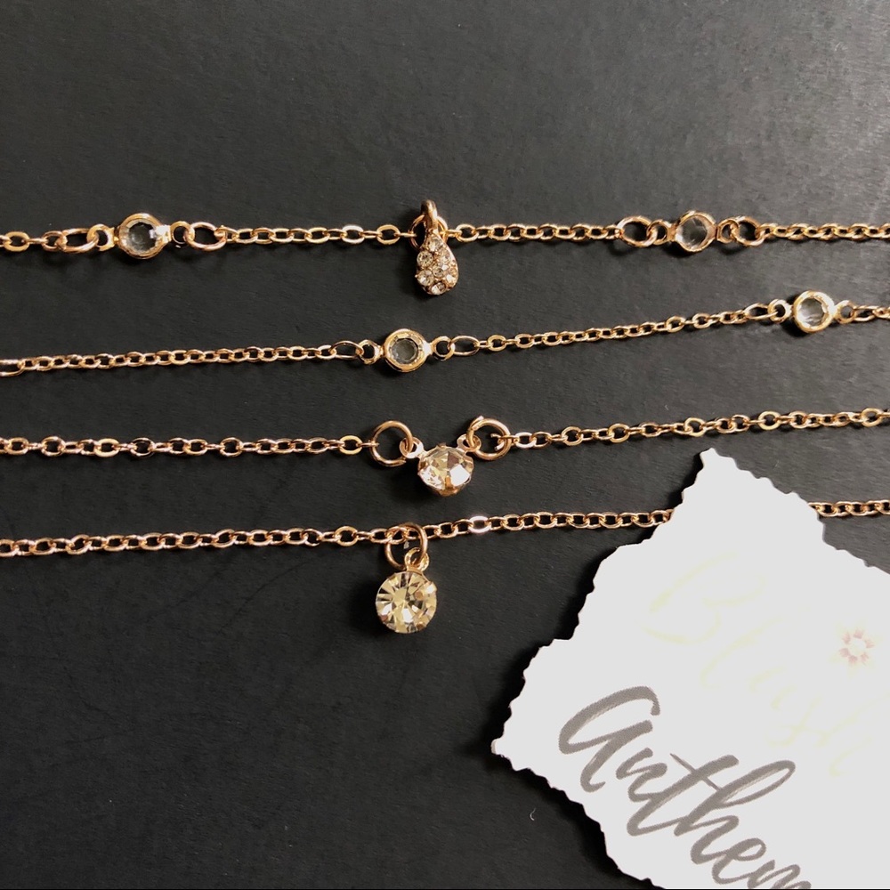 3/$25 cz 4 layer water drop necklace - Picture 5 of 5